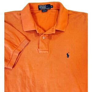 Polo by Ralph Lauren Men’s M Orange Classic Fit Short Sleeve Polo Shirt Cotton